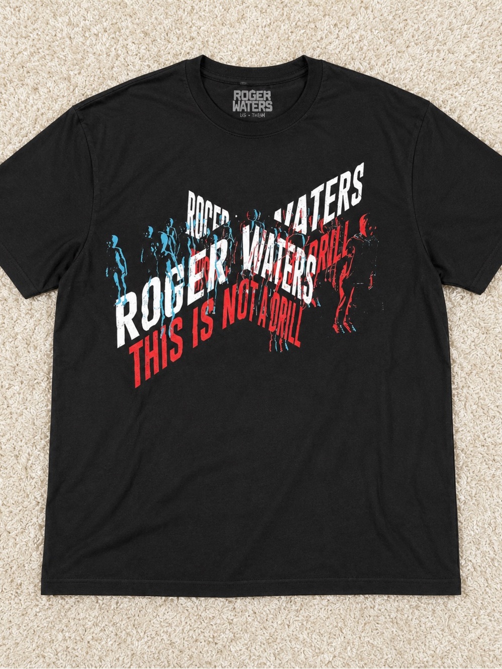 Roger Waters Black Graphic Tee - "This Is Not A Drill" NWOT